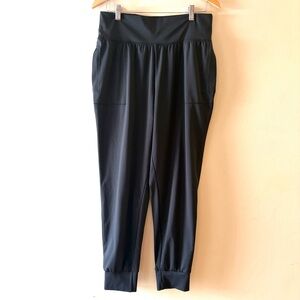 Ideology Black High-Waist Jogger Pants with Side Pockets and cuffs, Sz L